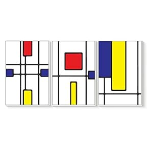 3 Piece Framed Canvas Wall Art for Living Room, Bedroom Cubic Abstract Art III Canvas Prints for Home Decoration Ready to Hang - 16"x24"x3 Panels