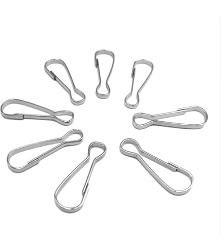 100Pcs Metal Lanyard Clips - 1 Inch Spring Hook Key Rings For Badges, Keys & DIY Crafts