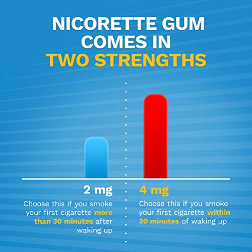 Nicorette 2mg Nicotine Gum To Quit Smoking Original Unflavored Stop Smoking Aid, 170 Count on