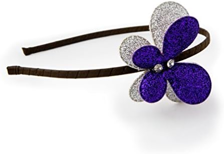 GLITTERFIT Girls Double Layer Butterfly Headband for Kids - Purple