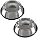 Stainless Steel Pet Bowls with Non Slip Rubber Bottom for Dogs and Cats-Feeder Dish for Food and Water- Set of 2, 16 Oz Each By PETMAKER