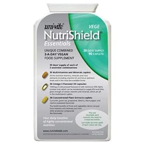 NutriShield Essentials Vege Unique Vitamin Health Supplement. 30-Day Supply.