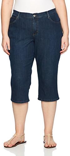 Lee Women's Plus-Size Relaxed-Fit Denim Capri Pant