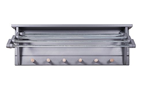 Garden Trading Wandwäschetrockner, ausziehbar in Anthrazit – Birke