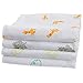 UR My Sunshine Muslin Swaddle Blankets, Soft Light Cotton, Boy or Girl 4 Pack, 47 x 47 Inch (Large)