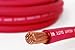 TEMCo 2 Gauge AWG 5 Ft Red Flexible Pure Copper Made in USA Welding Cable Battery Wire - Heavy Duty Solar, Inverter, Car, RV, Truck