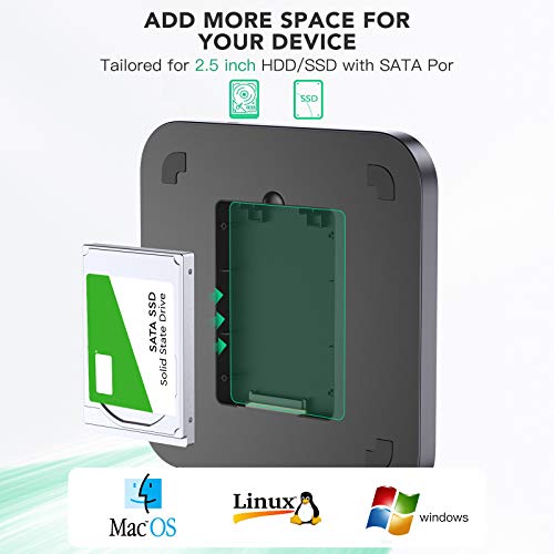 TypeC Hub with Hard Drive Enclosure, AGPTEK USBC Docking Station