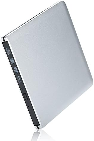 External Blu Ray DVD Drive Burner USB 3.0 Blu Ray Player for Laptop Apple Macbook - Portable External USB Blu-ray CD/DVD Drive for Mac Windows 10/8/7 (Blu-ray)