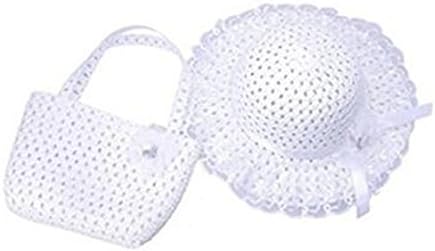 Xugq66 Kids Straw Sun Hat Handbag Sets Children Beach Caps Prop Outfit