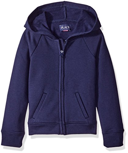 The Children's Place Girls' Little Uniform Hoodie, Tidal, X-Small/4