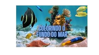 Livro colorindo o fundo do mar