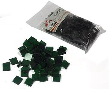 Spectrum Fusible Glass Chips 1/2 Inch Tiles Medium Green