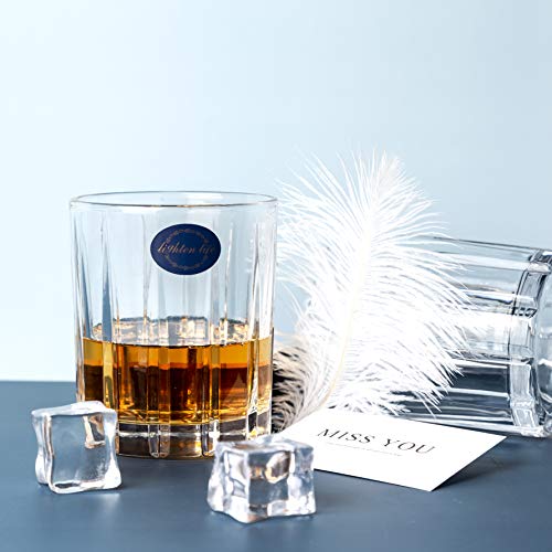 Lighten Life Whiskey Glass Set in Luxury Gift Box, Old Fashioned Lead-Free Crystal Glass for drinking Bourbon, Cognac, Irish Whiskey - Thumbnail 4