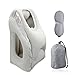 Travel Pillow, Portable Head Neck Rest Inflatable Pillow from HOMCA, Design for Airplanes, Cars, Buses, Trains, Office Napping, Camping - Includes FREE Eye mask (Gray)