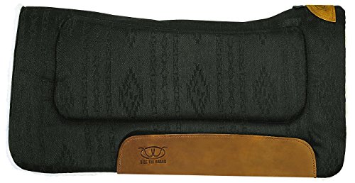 Weaver Leather All Purpose 30" x 30" Contoured Saddle Pad with Felt Insert and Merino Wool Fleece Bottom, Black
