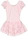 Capezio Little Girls' Sequined Puff Sleeve Dress, Pink, Small (4-6)
