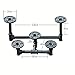 smtyle Industrial Candle Holders Candelabra Set of 5 Plate Black Iron Metal Willowr for Fireplace Decoration on Desk or Floor