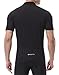 Spotti Men's Cycling Bike Jersey Short Sleeve with 3 Rear Pockets- Moisture Wicking, Breathable, Quick Dry Biking Shirt Black