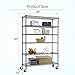 SUNCOO Wire Shelving Unit Storage Rack Metal Kitchen Metro Shelf Stainless Steel Heavy Duty Adjustable Shelves Black-6 tier-82 '' high L46 X W18 X H82
