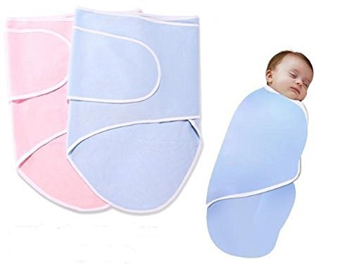 Baby blue swaddle wrap 0-3 months cotton swaddling blan…