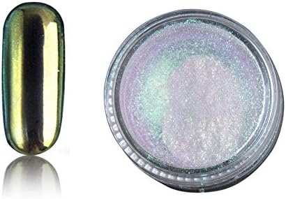 Fengshangmei 2g Chrome Pigment Metallic Effect DIY Glitter Powder Nails (Green)