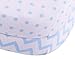Pack N Play Portable Crib / Mini Crib Sheet Set 100% Jersey Cotton for Baby Boy by Ely's & Co. - Blue Chevron and Polka Dot 2 Pack