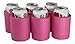 Can Coolers Non Collapsible Foam Beverage Can Insulators Set of 6 Pink