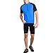 SWISSWELL Short Sleeve Cycling Jersey with Back Patch Pocket Blue Small