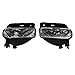 IKON MOTORSPORTS Lights Compatible With 2002-2006 Cadillac Escalade, Factory Front FogLight Fog Lamp Clear Lens Pair, 2003 2004 2005