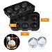 Adoric Ice Cube Trays Silicone Set of 2, Sphere Round Ice Ball Maker and Large Square Ice Cube Mold for Chilling Burbon Whiskey, Cocktail, Beverages and More