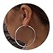 Large Hoop Earrings for Women - Big Hoop Earrings Gift for Women,idea Birthday Gift for Party,Daily, (Thick Silver)