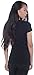 4 Pack Zenana Women's Basic V-Neck T-Shirts, Black, Medium