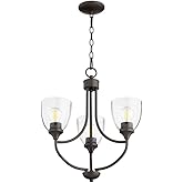 Quorum 6059-3-286 Transitional Three Light Chandelier from Enclave Collection in Bronze/Dark Finish,