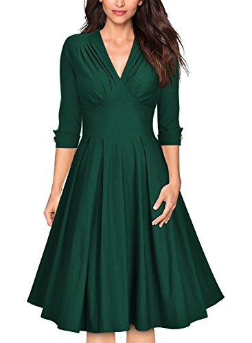 Miusol women s retro deep-v neck half sleeve vintage cocktail swi…