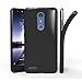 ZTE ZMAX PRO, ZTE Carry Z981 Case, Ultra Slim Thin Durable Hybrid Soft Flexible 1 Piece Snap on Phone Cover (Injection Black)