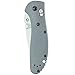 Benchmade - Griptilian 551-1 Knife, Serrated Drop-Point, Satin Finish, Gray Handle