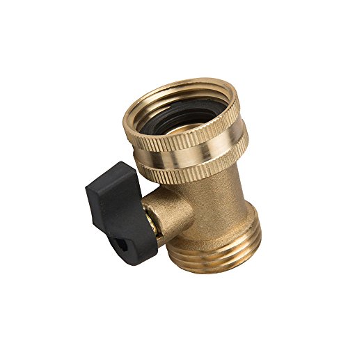 Heavy Duty Brass Shut Off Valve, Garden Hose Connector,Watering Spigot Connector, Garden Water Hose Shut off Valve(2 PACK) - Thumbnail 2