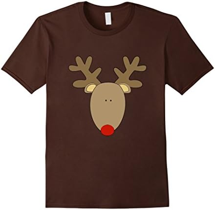 Mens RUDOLPH Red Nose Reindeer T-Shirt Large Brown