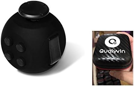 Qualwin 2017 Best NEW Upgraded Version Fidget Cube, Anti-anxiety and Depression Cube for Children and Adults (Black)