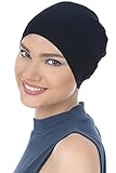 Essential Plain Unisex Cotton Cap for Chemo, Cancer, Hairloss (Black)