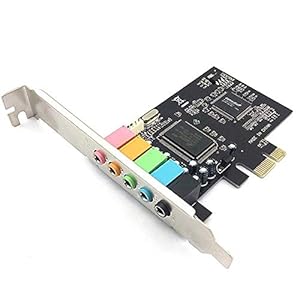 LilyJudy 5.1 Interne Geluidskaart voor PC Windows 10 met Laag Profiel Beugel, 3D Stereo PCI-E, CMI8738 Chip 32/64 Bit…