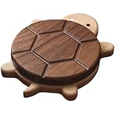 Adorable Turtle Wooden Coaster – Premium Heat-Resistant Drink Holder, Unique Turtle Design for Coffee, Tea, and Mug, for Home Decor and Kitchen