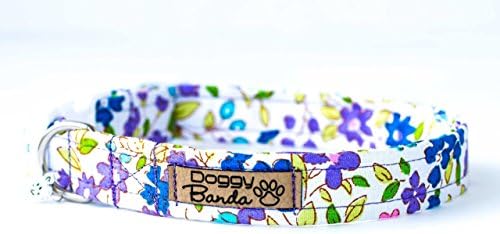 White Dog Collar Floral Female Dog Collar Trendy Fabric Dog Collar Organic Wedding Dog Collar For Girl Soft Dog Collar Custom XSmall/Medium/Large/XLarge