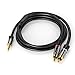 KabelDirekt – RCA to Jack 3.5mm Adapter Cable – 25ft – Versatile Plug-and-Play Audio Cable (Aux/3.5mm to 2X RCA for Smartphone, Tablet, Home Theater, soundbar, TV, Notebook, MP3)
