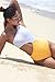 CUPSHE Women's One Piece Swimsuit One Shoulder Color Block Cut Out Swimwear Ribbed Bathing Suits Yellow M