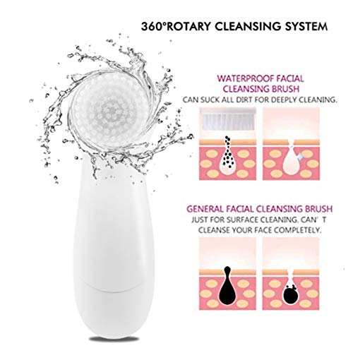 【2019 Upgraded】Gackoko Facial Cleansing Brush-Waterproof Face Spin Brush Set with 6 Brush Heads,Gentle Exfoliating,Deep Cleansing face Microdermabrasion,Stimulates Face Blood Circulation