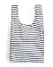 BAGGU Large Reusable Shopping Bag, Foldable Ripstop Nylon Tote for Laundry or Shopping, Sailor Stripe (2018)