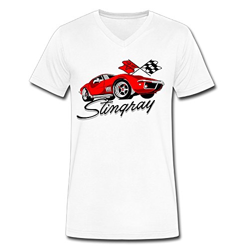 V Neck Cool Shirts Corvett Men T Short Sleeve