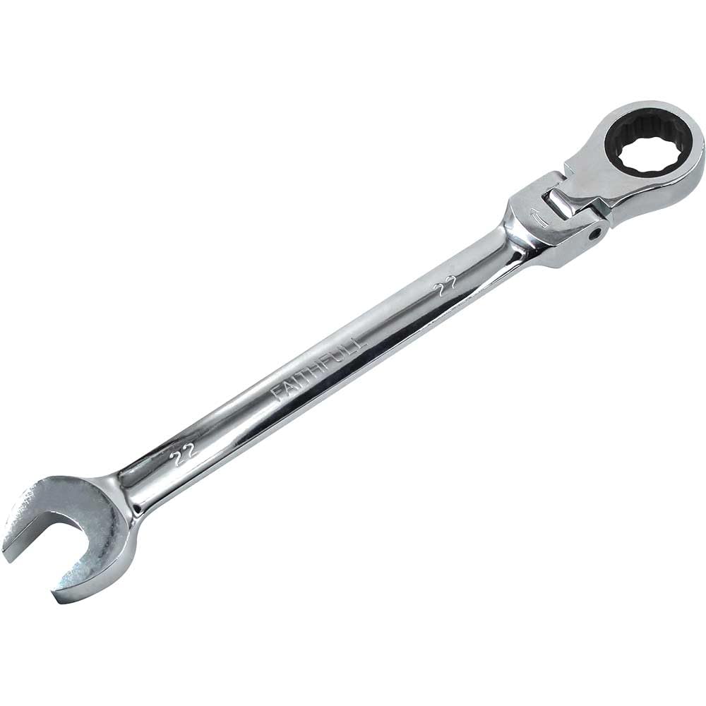 Faithfull SPARAT22 Flex Head Ratchet Combination Spanner