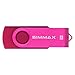 SIMMAX 5Pcs 8GB USB Flash Drive USB 2.0 Flash Drive Memory Stick Fold Storage Thumb Stick Pen Swivel Design (Five Mixed Colors: Black Blue Green Gold Rose)(Mix Color2)